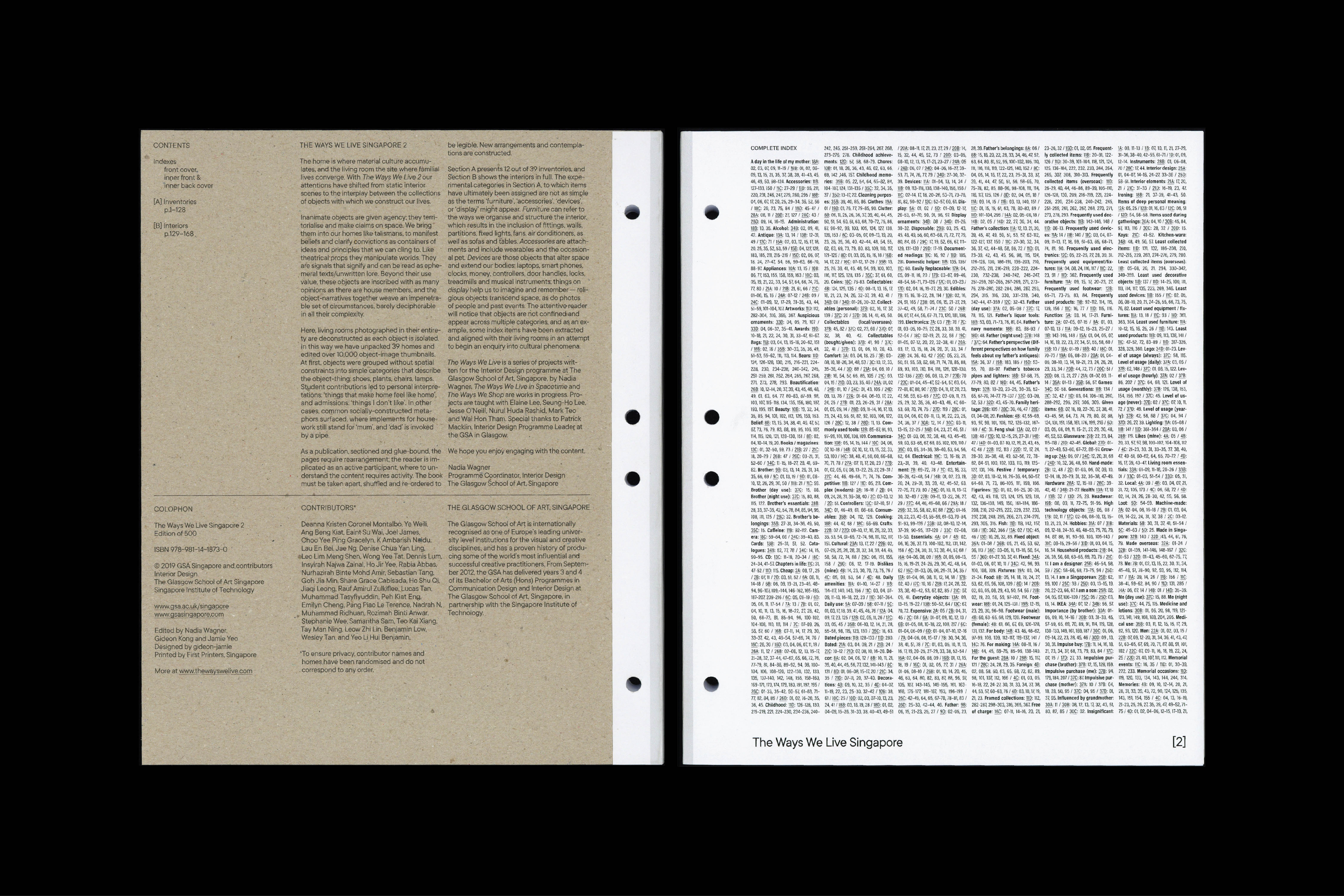 969 The Ways We Live Singapore 2 (project publication), for Nadia Wagner and Glasgow School of Art Singapore